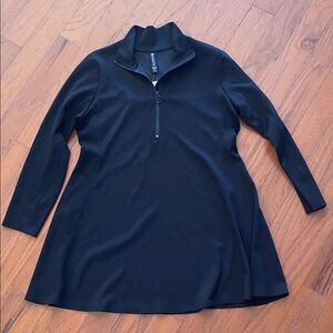 Athleta Black Long Sleeve Top with Zipper